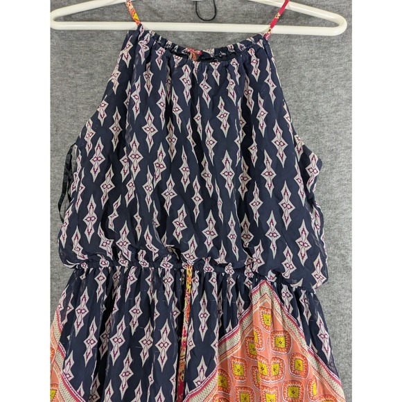 Sweet Storm Women's Sleeveless Paisley Blue Pink Long Dress Maxi Size L - Picture 3 of 8